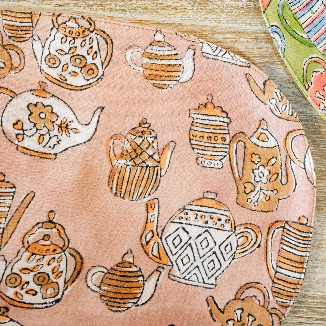 Blockprint Tea mat set of2