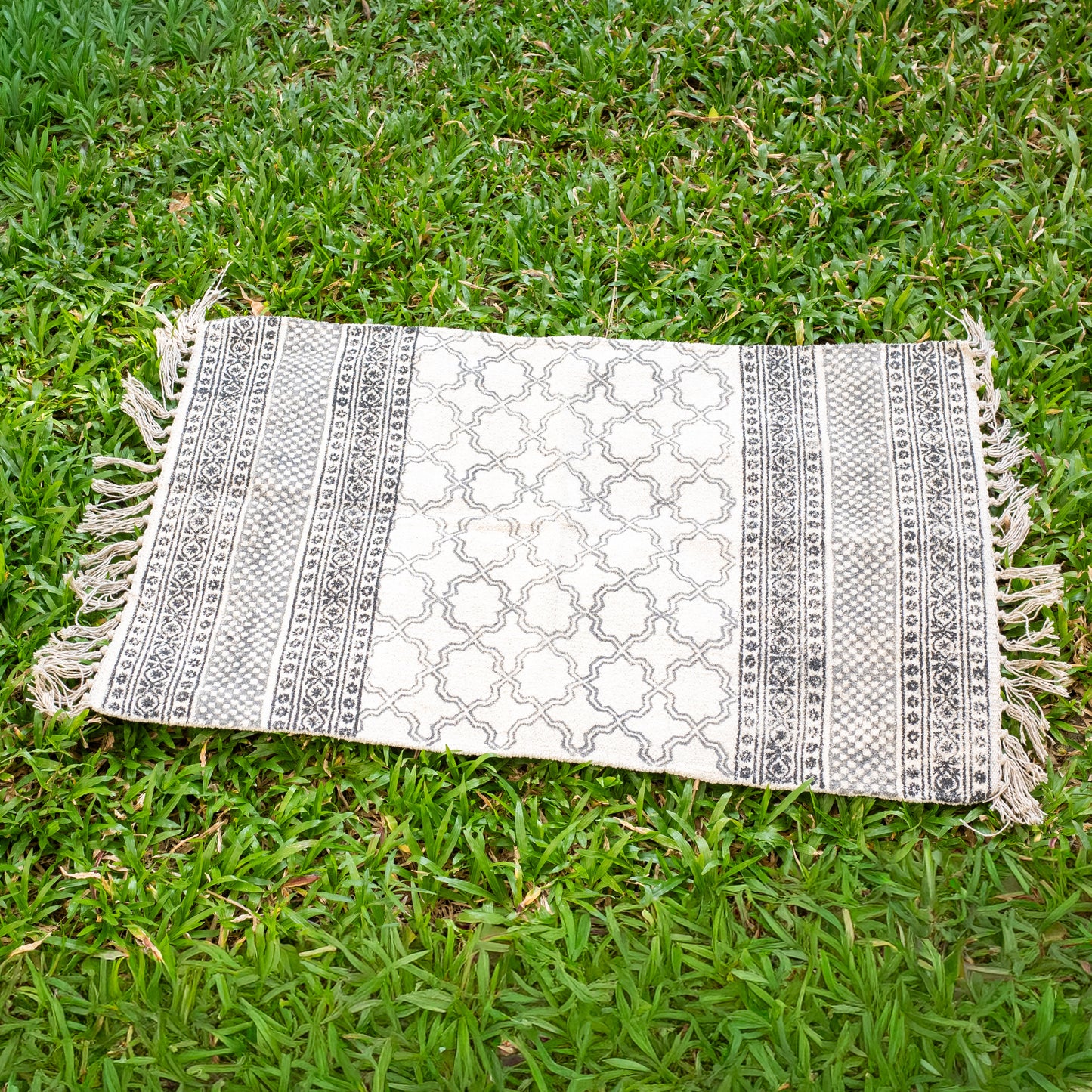Block print Moroccan Rug