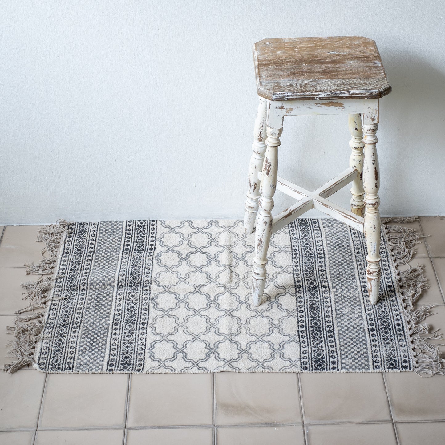 Block print Moroccan Rug