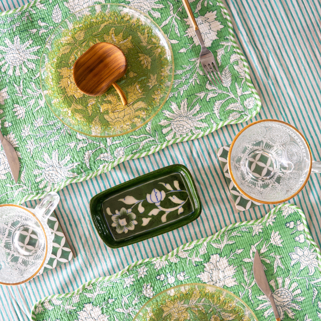 Blockprint Scallop Placemat