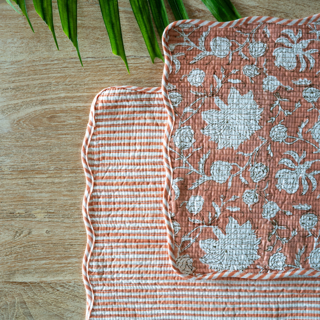 Blockprint Scallop Placemat