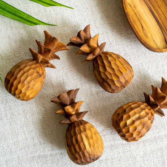 Teak Pineapple Obje