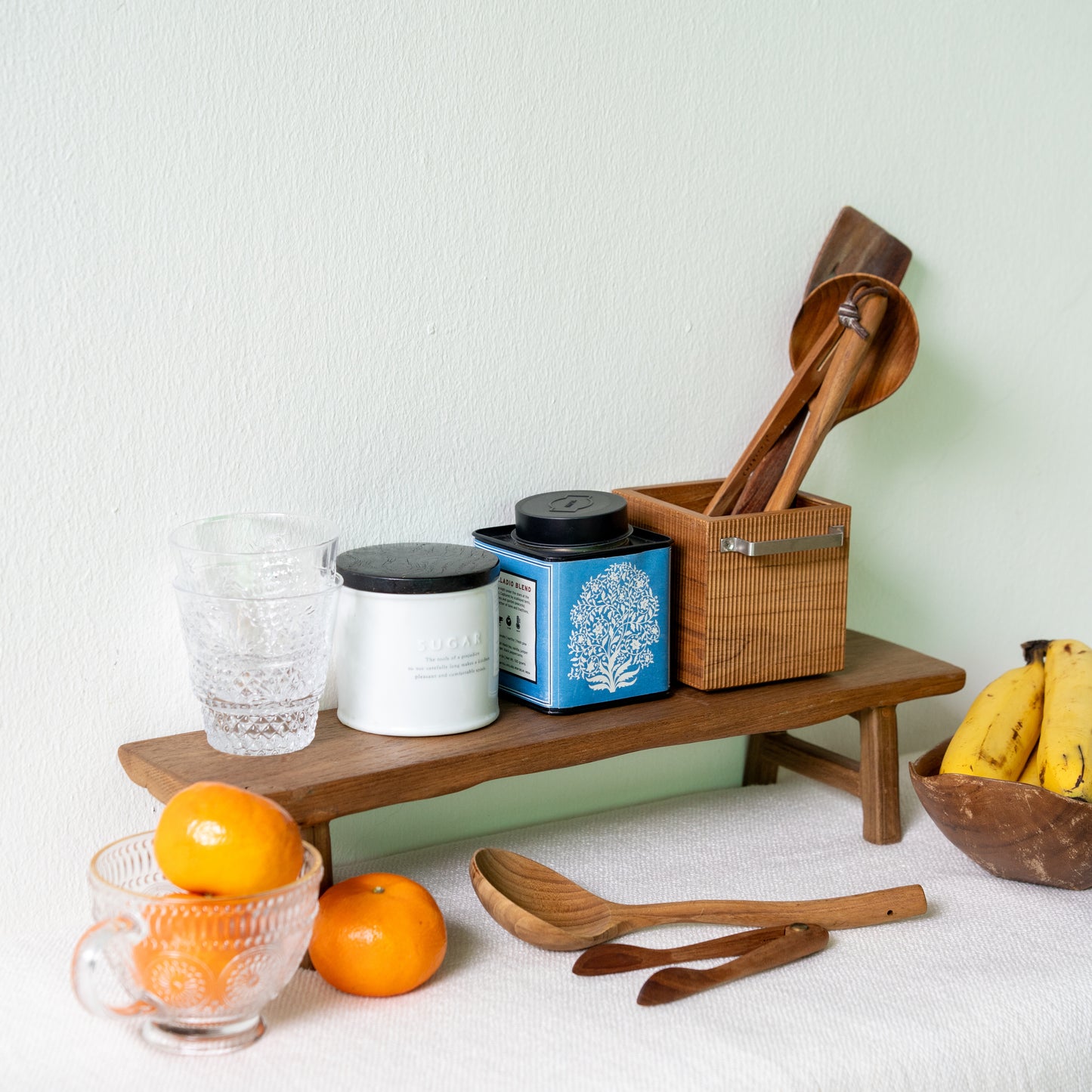 Old Teak Low Shelf