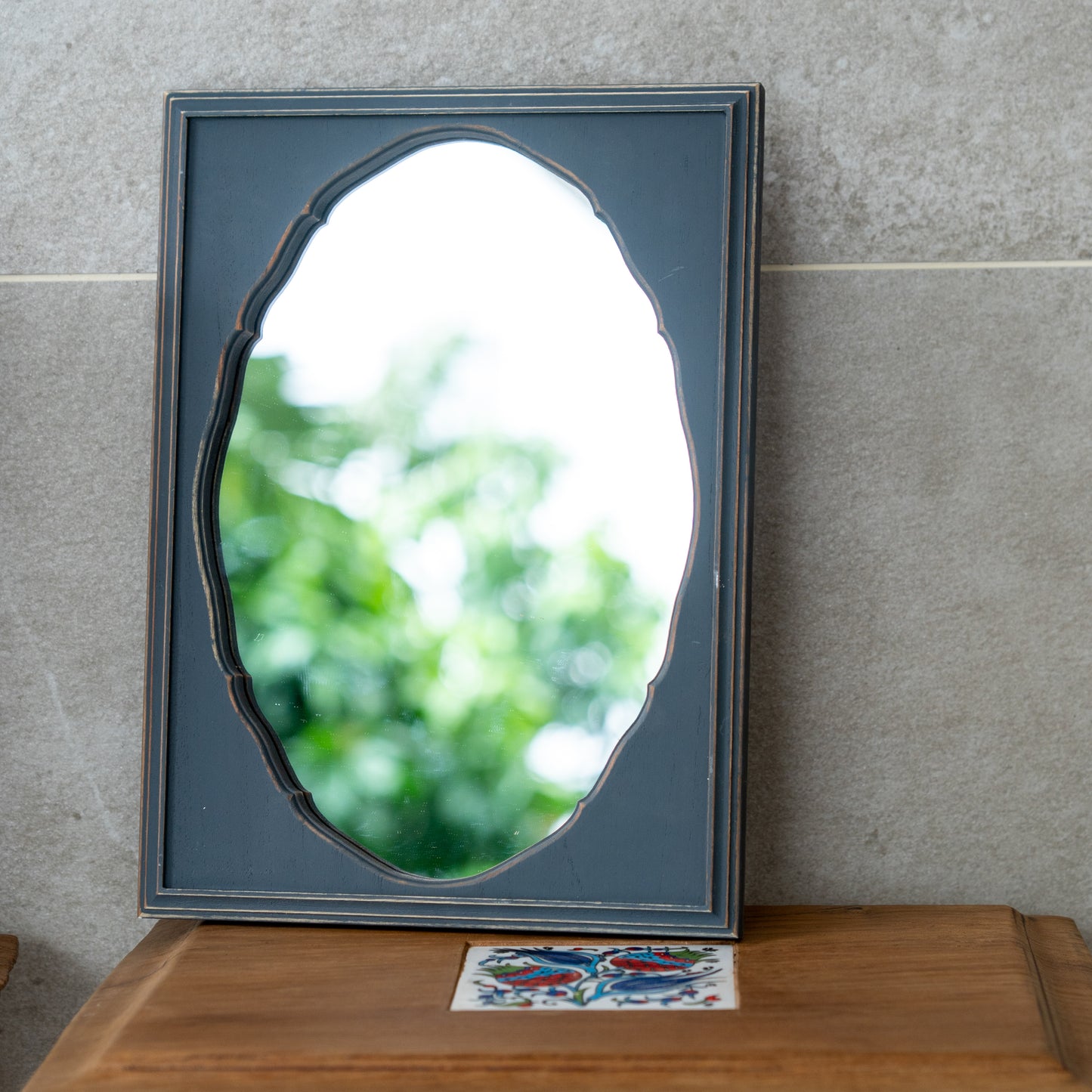 Teak Wood Mirror