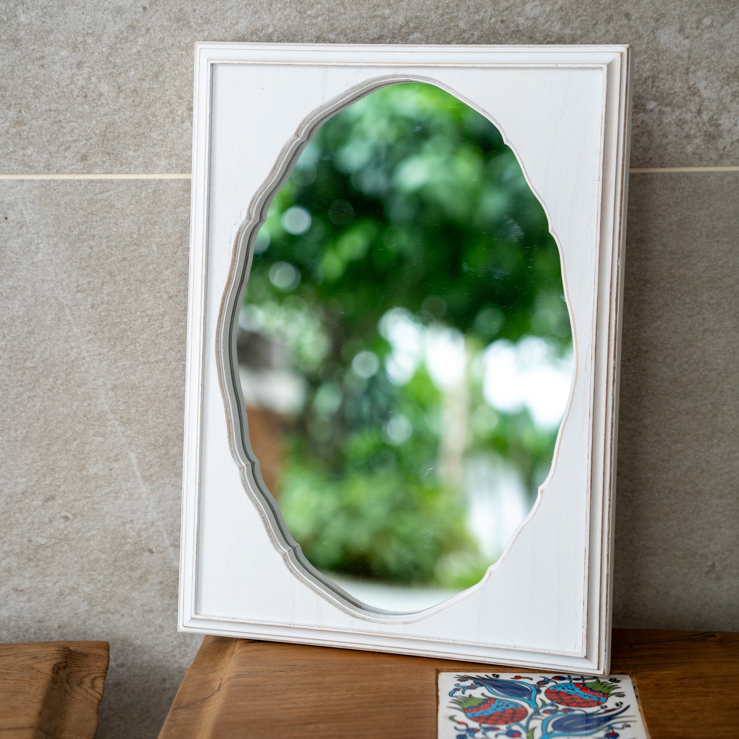 Teak Wood Mirror