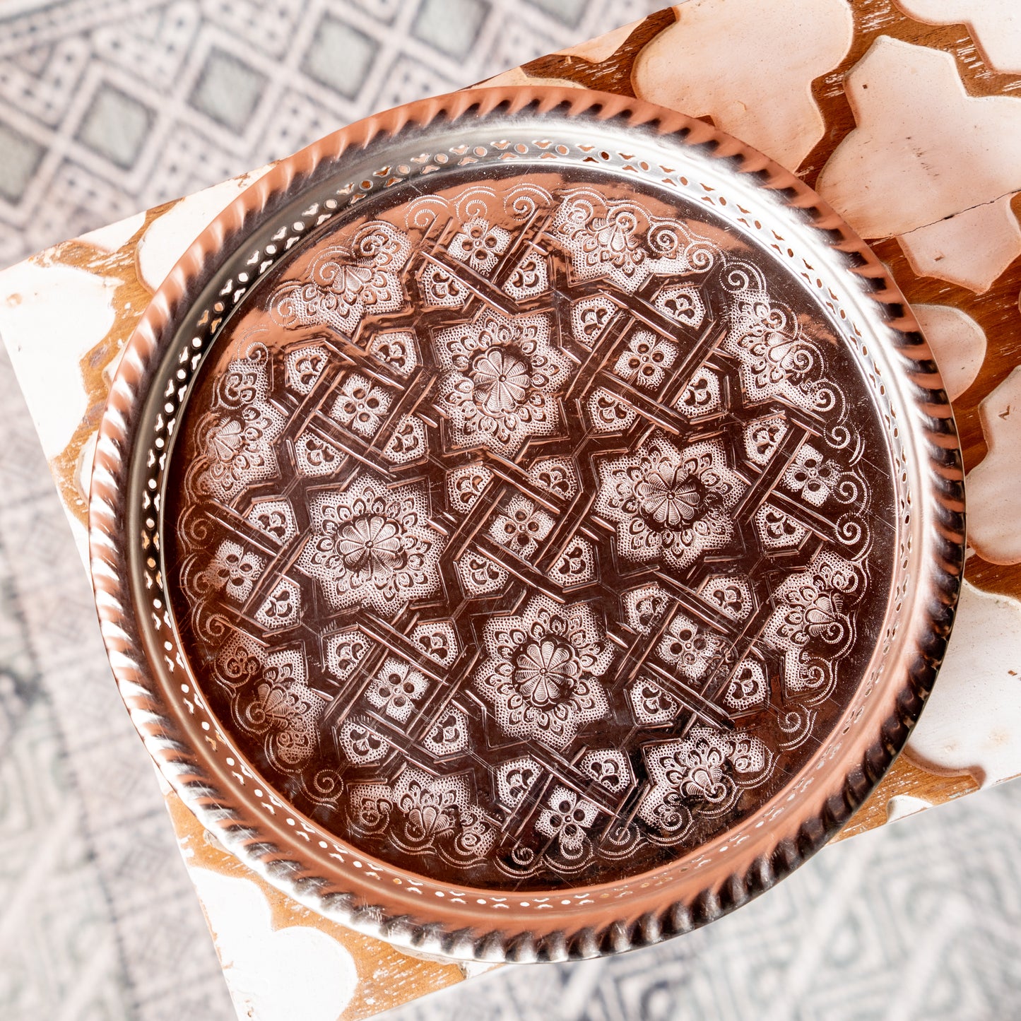 Moroccan tray [Round / with leg]
